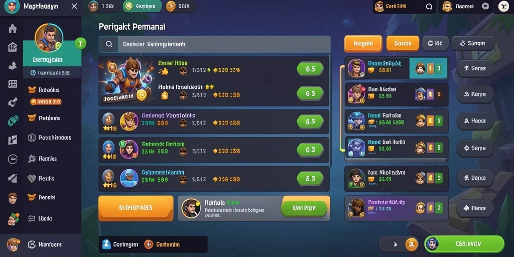 Tampilan menu utama yang menarik dan mudah dinavigasi.