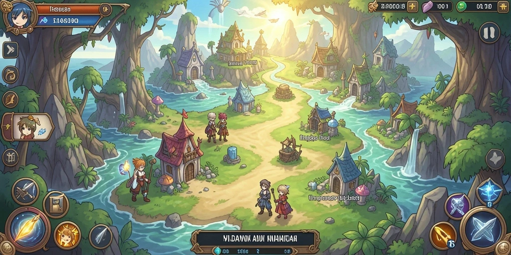 Tampilan awal game yang menarik dan intuitif.
