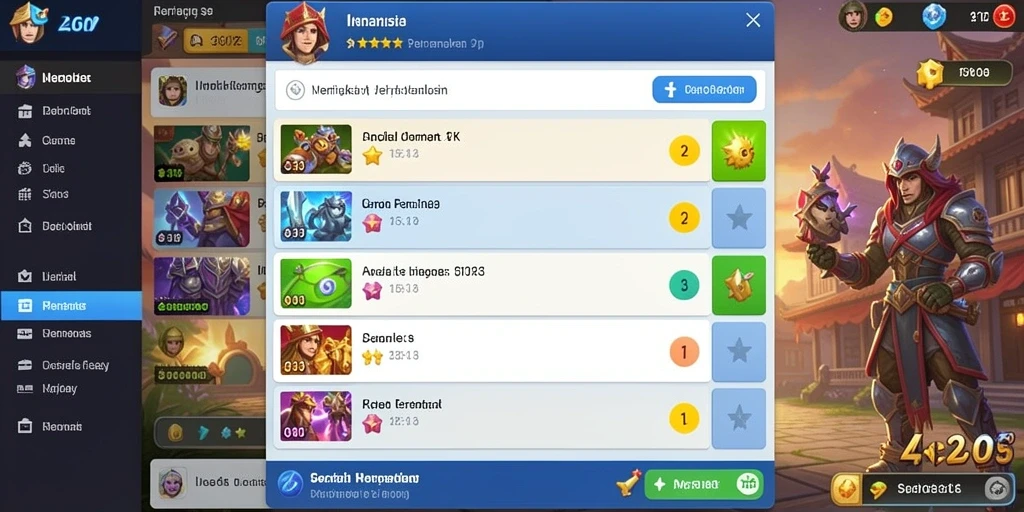 Tampilan awal game yang menarik dan mudah dinavigasi.